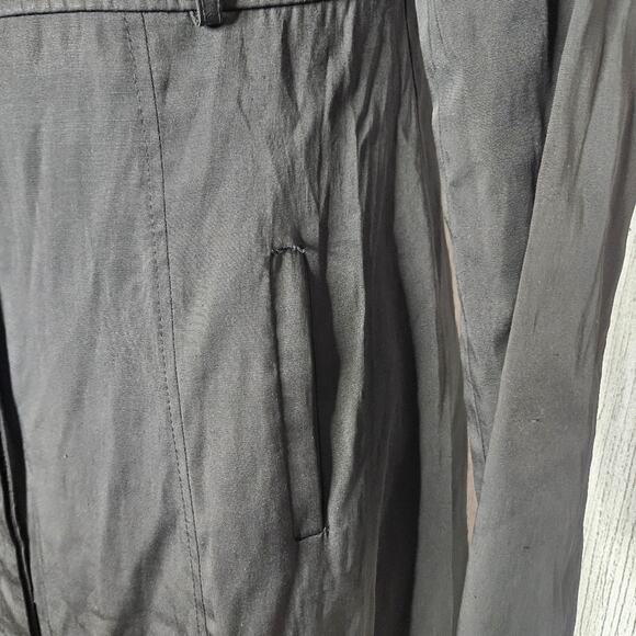 Vieste Jacket Dress, Black Maxi Length Coat with Shoulder Bow Accents, sz 42 - Picture 8 of 9